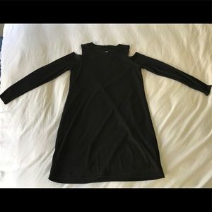 Zara Shoulder Cut Out Ribbed Dress, Sz L